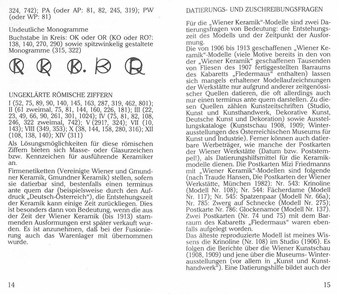 Markenlexikon 3 Wiener Keramik